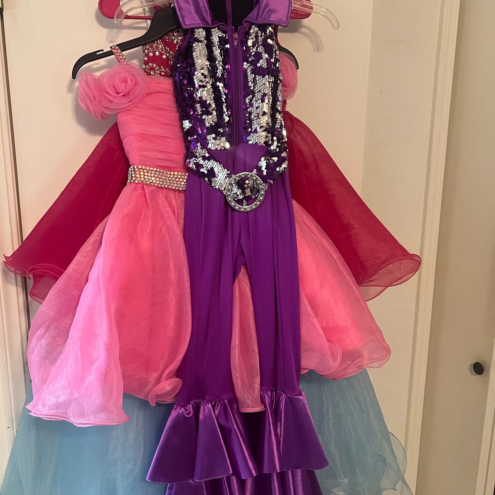 Purple Sequin Girls Dance Costume